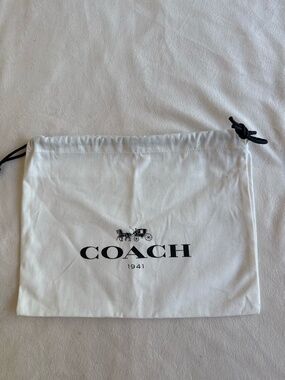 Coach 1941 White Drawstring Dust Bag 12” x 9” Storage Pouch for Handbags